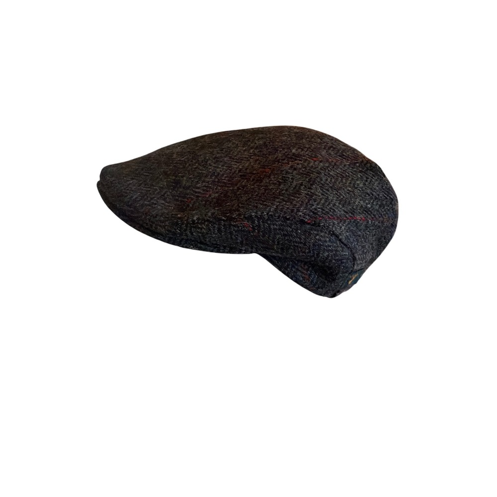 Mucros Weavers Flat Cap Charcoal Trinity Wool Cap Herringbone Windowpane Ireland